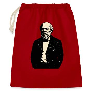 Socrates as rebellious punk rocker - Gift Bag 40 x 50 cm - red - Front