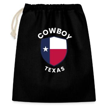 Cowboy Texas Shield Design graphique - Sac cadeau 40 x 50 cm - noir - Devant