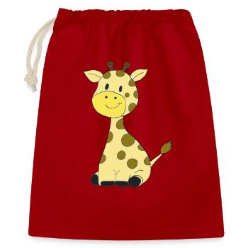 Cuddly Giraffe Cartoon - Gift Bag 40 x 50 cm - red - Front