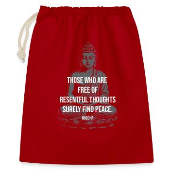 Peaceful Mind Buddha Quote - Sac cadeau 40 x 50 cm - rouge - Devant