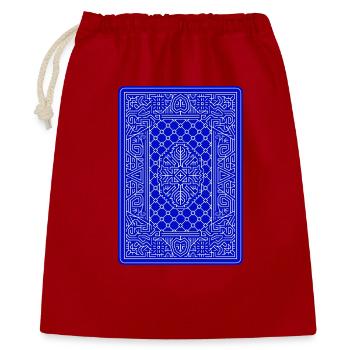 Carte à jouer géométrique Art Bleu - Sac cadeau 40 x 50 cm - rouge - Devant
