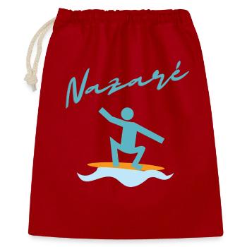 Nazaré Surf Illustration - Sac cadeau 40 x 50 cm - rouge - Devant