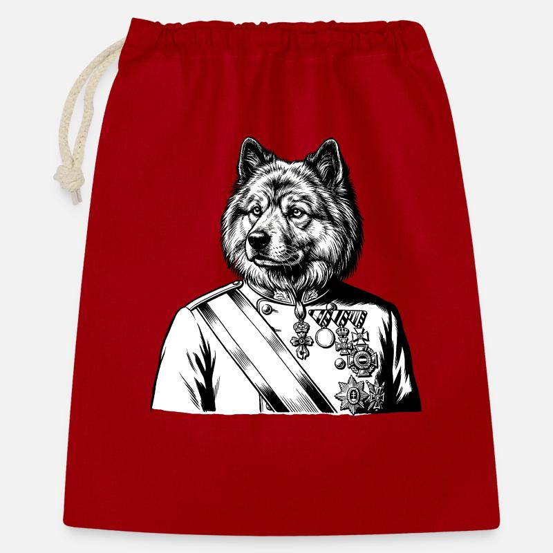 Eurasier | Royal - Geschenkbeutel aus Baumwolle (40 x 50 cm) - Rot