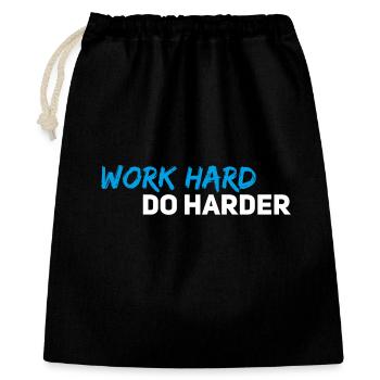 Work hard do harder - Gift Bag 40 x 50 cm - black - Front