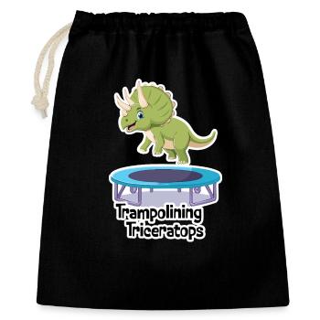 TRICERATOPS trampolining - Gift Bag 40 x 50 cm - black - Front