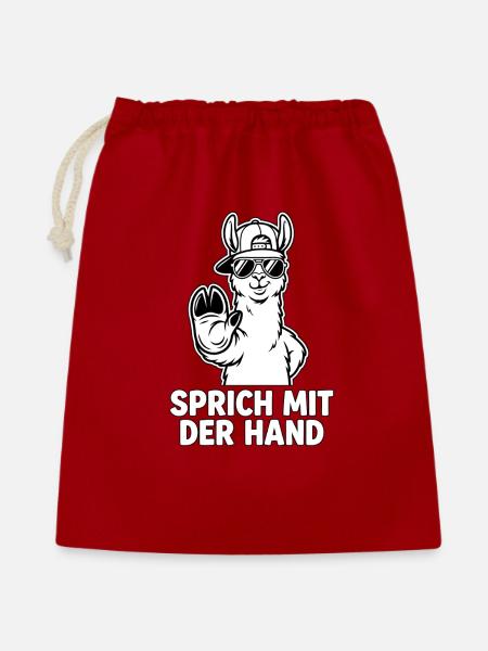 Cooler Spruch Mit Lama - Geschenkbeutel aus Baumwolle (40 x 50 cm) - Rot