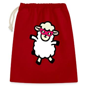 Moutons masqués de carnaval - Sac cadeau 40 x 50 cm - rouge - Devant