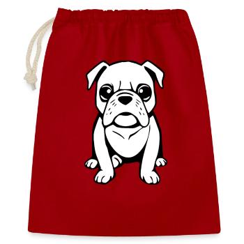 Bulldogs Dogs T-shirt Cadeau - Sac cadeau 40 x 50 cm - rouge - Devant