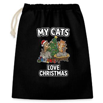 Cats Anti-Christmas Funny Saying - Gift Bag 40 x 50 cm - black - Front