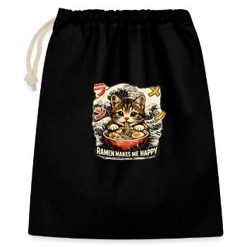J’ai besoin de ramen - Sac cadeau 40 x 50 cm - noir - Devant