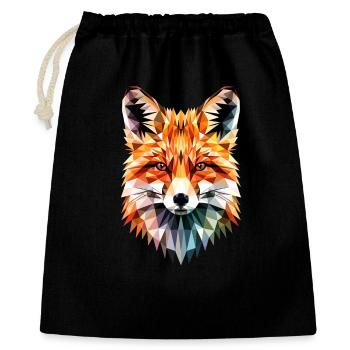 Fuchs Liebe Füchse Rotfuchs Vulpes Kleiner Fuchs - Geschenkbeutel aus Baumwolle (40 x 50 cm) - Schwarz - Vorne