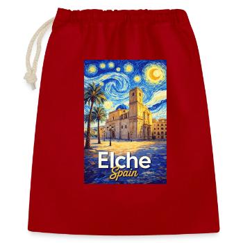 Elche Spain - Geschenkbeutel aus Baumwolle (40 x 50 cm) - Rot - Vorne