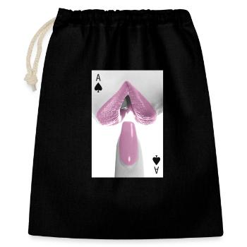 Minimalist Lips & Nails Design Pink - Gift Bag 40 x 50 cm - black - Front
