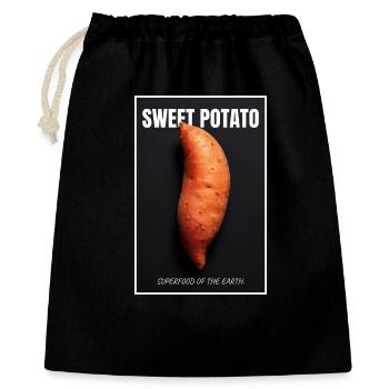 Impression de Superaliment de Patate Douce - Sac cadeau 40 x 50 cm - noir - Devant