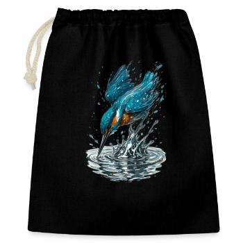 Kingfisher in action - Gift Bag 40 x 50 cm - black - Front