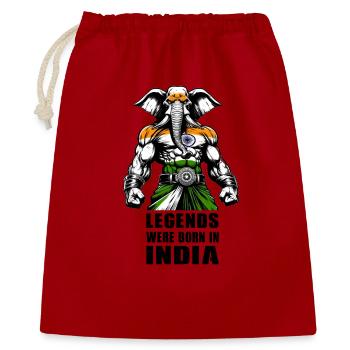 Indien Elefanten Legenden Design - Geschenkbeutel aus Baumwolle (40 x 50 cm) - Rot - Vorne