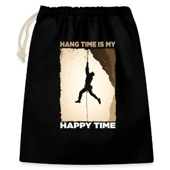 Conception de motivation pour grimpeur suspendu - Sac cadeau 40 x 50 cm - noir - Devant
