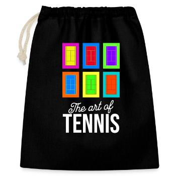 L’art du court de tennis Chemise Pop Art - Sac cadeau 40 x 50 cm - noir - Devant