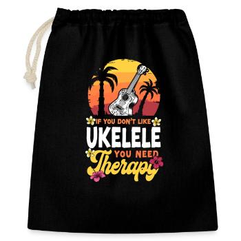 Ukulélé hawaïen si vous ne le faites pas - Sac cadeau 40 x 50 cm - noir - Devant