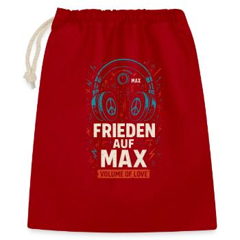 Paix sur Max, Festival du Volume de l'Amour musical - Sac cadeau 40 x 50 cm - rouge - Devant