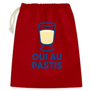 O.u.i au Pastis - Marseille - 13 - Sac cadeau 40 x 50 cm - rouge - Devant