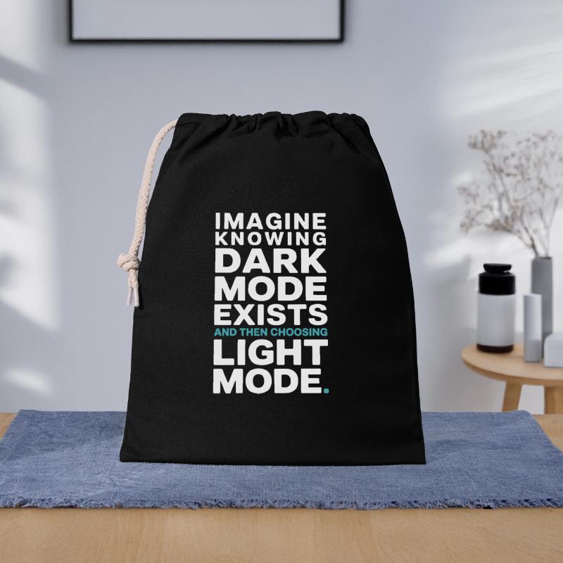 Le mode sombre existe Programmeur IT Nerd Coder Office Sac cadeau 40 x 50 cm