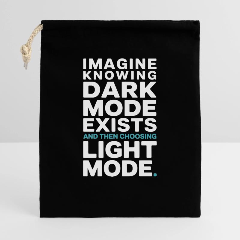 Le mode sombre existe Programmeur IT Nerd Coder Office Sac cadeau 40 x 50 cm