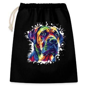 Dog Art Watercolor - Gift Bag 40 x 50 cm - black - Front