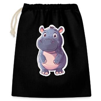 Hippopotamus - Gift Bag 40 x 50 cm - black - Front