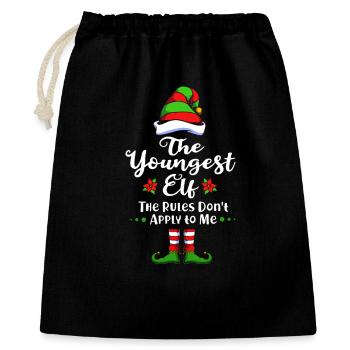 Elf Elf Christmas Gift Son Brother - Gift Bag 40 x 50 cm - black - Front