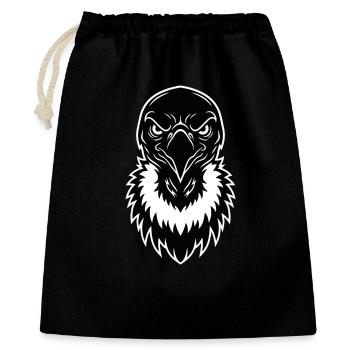 Eagle Hawk Maskottchen-Logo Sport-Gaming-Geschenk - Geschenkbeutel aus Baumwolle (40 x 50 cm) - Schwarz - Vorne