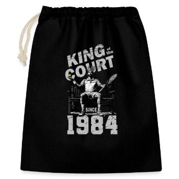Chemise de tennis Homme 40ème anniversaire 1984 - Sac cadeau 40 x 50 cm - noir - Devant