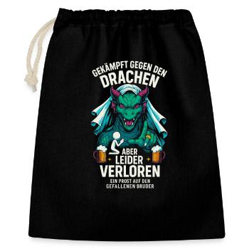 Lutte contre le dragon JGA Beer Shirt - Sac cadeau 40 x 50 cm - noir - Devant