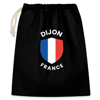 Dijon Frankreich Flaggenschild - Geschenkbeutel aus Baumwolle (40 x 50 cm) - Schwarz - Vorne