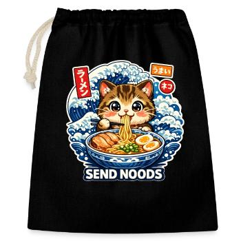 Envoyez des ramen aux nouilles - Sac cadeau 40 x 50 cm - noir - Devant