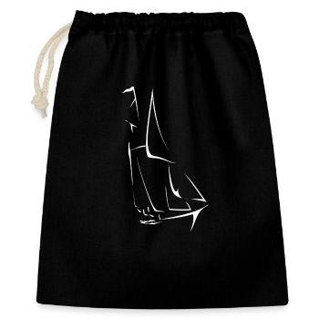 Boot - Geschenkbeutel aus Baumwolle (40 x 50 cm) - Schwarz - Vorne