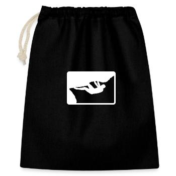 Outdoor Boulderer - Geschenkbeutel aus Baumwolle (40 x 50 cm) - Schwarz - Vorne