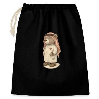 Lord Petzi Scheich - Geschenkbeutel aus Baumwolle (40 x 50 cm) - Schwarz - Vorne