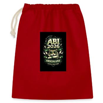 ABI 2026 – Google war dabei - Geschenkbeutel aus Baumwolle (40 x 50 cm) - Rot - Vorne