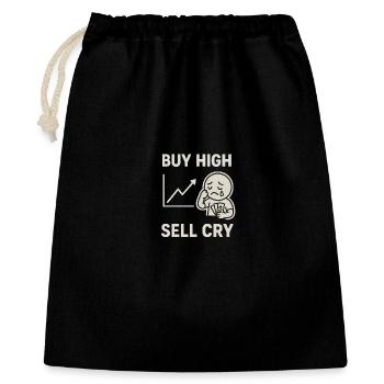BUY HIGH SELL CRY - Gift Bag 40 x 50 cm - black - Front