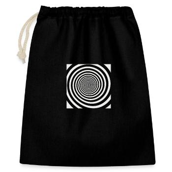 Hypnotic black and white spiral - Gift Bag 40 x 50 cm - black - Front