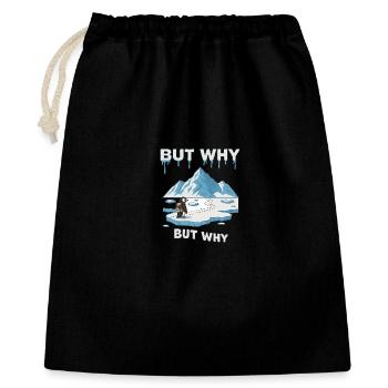 But Why Penguin - Gift Bag 40 x 50 cm - black - Front