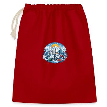 Icône des sports d’hiver milanais - Sac cadeau 40 x 50 cm - rouge - Devant