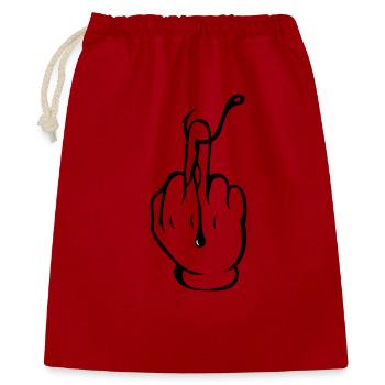 Pour une vraie paix et tranquillité au bord de l’eau ! - Chemise de pêcheur ! - Sac cadeau 40 x 50 cm - rouge - Devant
