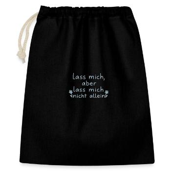 Leave me, but don't leave me alone light blue - Gift Bag 40 x 50 cm - black - Front