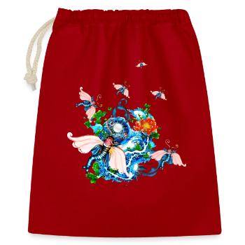 Merveilleux animal volant fantastique. - Sac cadeau 40 x 50 cm - rouge - Devant