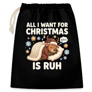 Chemise de Noël drôle en renne cadeau pour hommes S - Sac cadeau 40 x 50 cm - noir - Devant