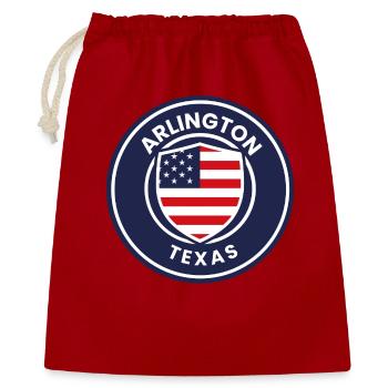 Arlington Texas Emblem with Flag - Gift Bag 40 x 50 cm - red - Front