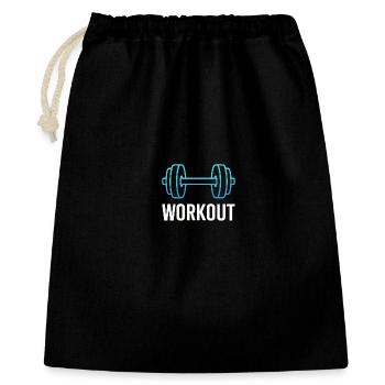 Neon-Workout-Hanteln - Geschenkbeutel aus Baumwolle (40 x 50 cm) - Schwarz - Vorne