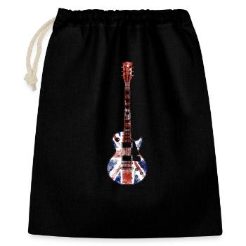 Union Jack Guitar - Geschenkbeutel aus Baumwolle (40 x 50 cm) - Schwarz - Vorne